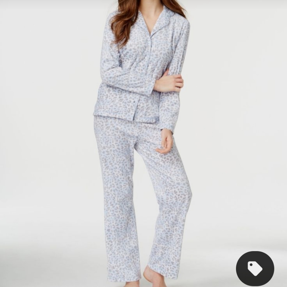 Charter Club Blue Leopard Winter Pajamas
